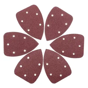 Detail Sander Sandpaper, 40 Grits  Sanding Pads 5 Holes Hook and Loop Sanding Sheets for 140mm  Palm Detail Sanders, 50 count