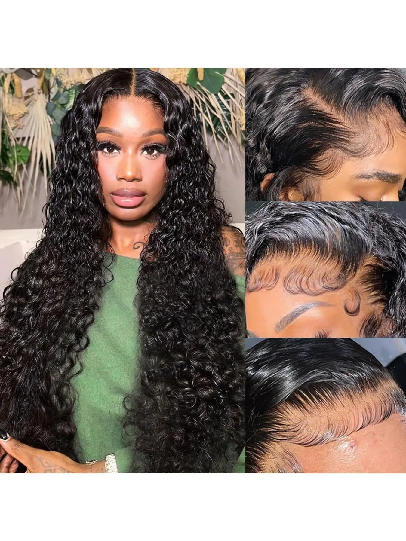 13x6 HD Lace Front Wig Human Hair 220% Density Pre Plucked Any Part Loose Wave Body Wave Lace Front Wigs Human Hair 200% Density 13x6 Pre  main image 4