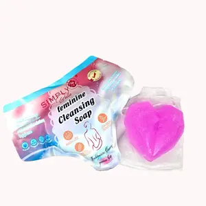 Simply Belle Feminine Cleansing Soap - Gentle pH-Balanced Intimate Care with Heart-Shaped Bar for Gentle Cleansing Aloe