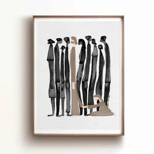 Woman Touches Jesus Poster, Modern Bible Wall Art, God Healing Print, Room Decor Unframed