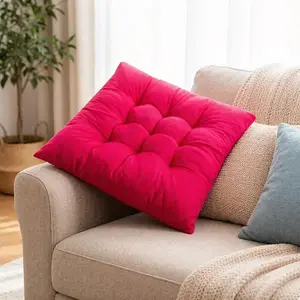 Household Soft Seat Cushion Family Sofa Commonly Used Chair Comfort Square Cushion Solid Color Durable Cozy Seat Cushion