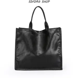 Trendy Multi-Color PU Tote Bag – Waterproof Large-Capacity Handbag for Women & Men, Lightweight Everyday Carry, Shopping, Grocery, Travel, Beach, Outdoor Use