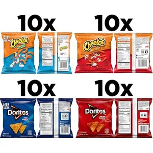 Frito-Lay Doritos & Cheetos Mix Variety Pack 2.42 Pounds Pack of 40 Crunchy Snacks Classic Flavors Perfect for Lunch After School or Party Refreshment Cheese Crispy