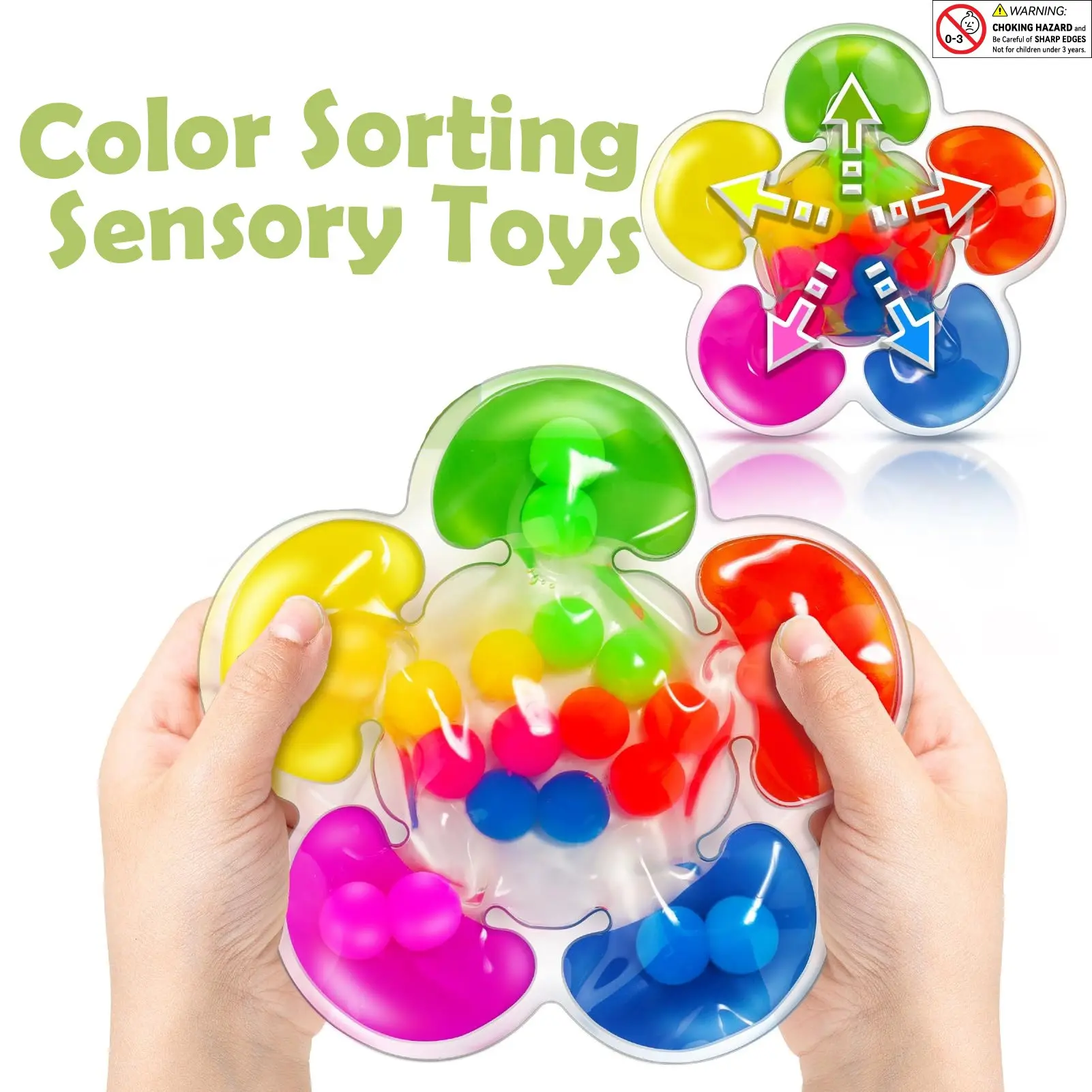 Color Sorting Toys Sensory Toys, Fine Motor Skills Game for Toddlers, Color Matching Toy, Preschool Learning Activities, Montessori Toy, Preschool Learning Tool