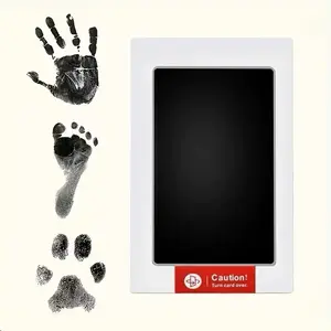 Baby Hand Footprint Stamp Pad, Pet Safe Non-Toxic Inkless Set, Cat Dog Paw Print Memorial Gift, Contactless Imprint Kit