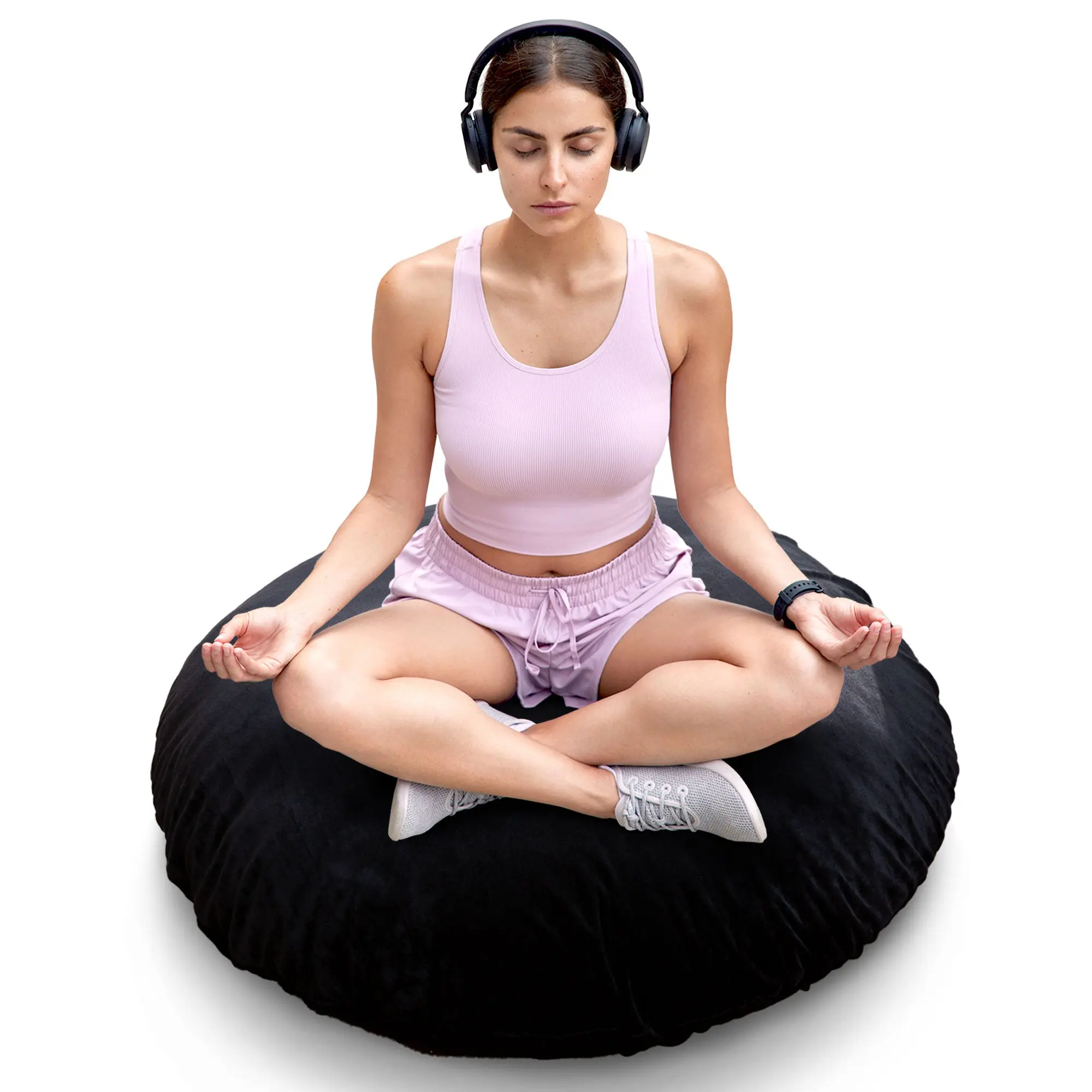 Extra Large Floor Pillow, 32" Round Meditation Cushion, Oversized Yoga Pillow & Floor Cushions for Adults, Floor Seat Cushion