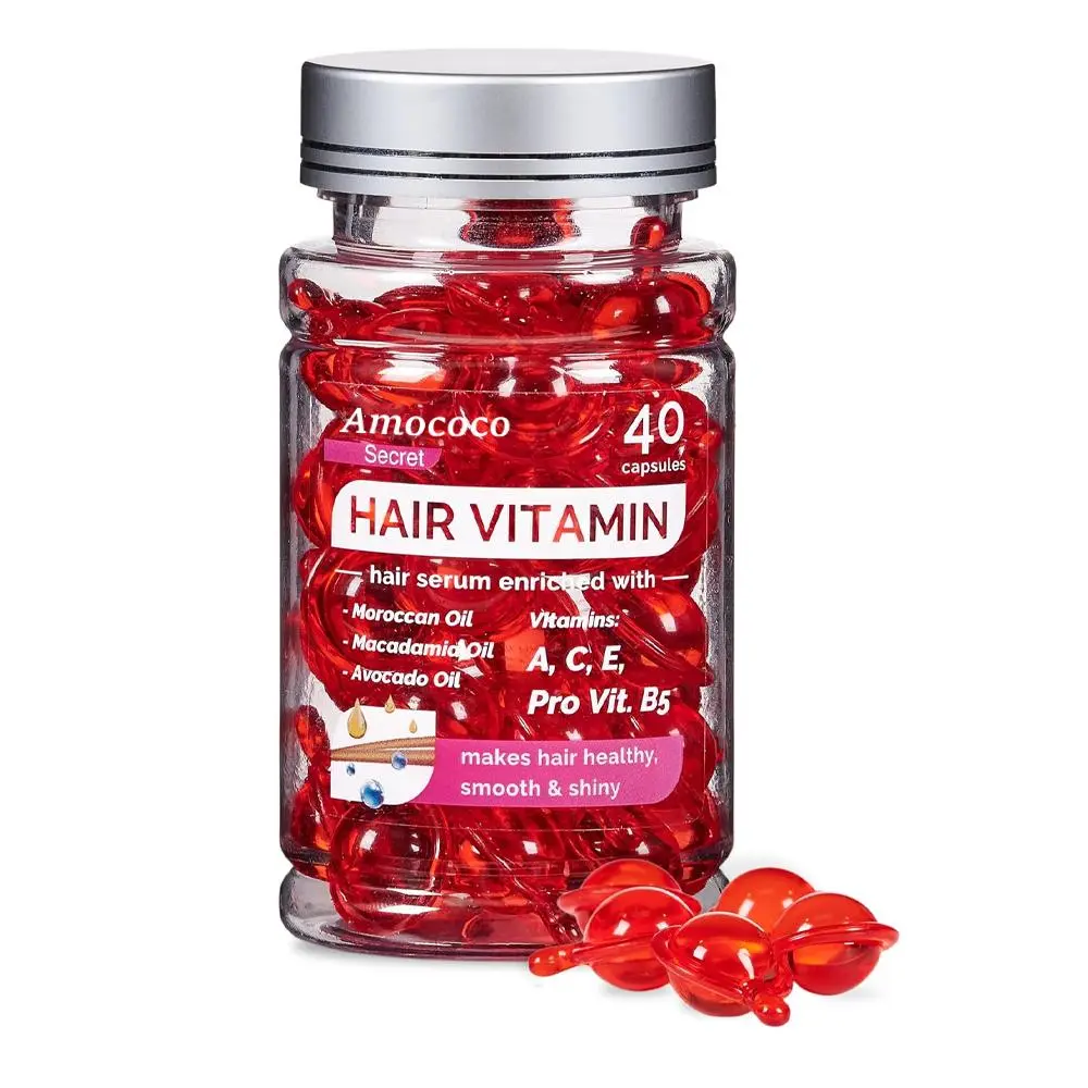 Amococo Hair Repair Serum - Argan Oil & Avocado Oil with Pro Vitamin B5 for Smooth, Shiny & Healthy Hair, No-Rinse Formula