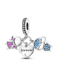 Women's Cute Heart & Little Girl & Boy Design Charm, Creative Creative Pendant for Necklace & Bracelet Making, Fashion Accessories for Jewelry Making As Gift for Women & Girls