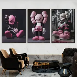 KAWS Wall Art Set of 3 Trendy Urban Room Decor prints poster #40