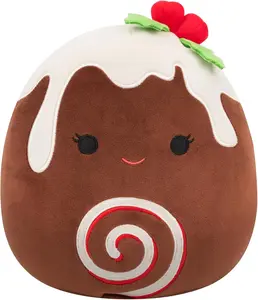 Squishmallows Original 8in Fleur The Yule Log with Holly – Official Jazwares Holiday Plush (Little)