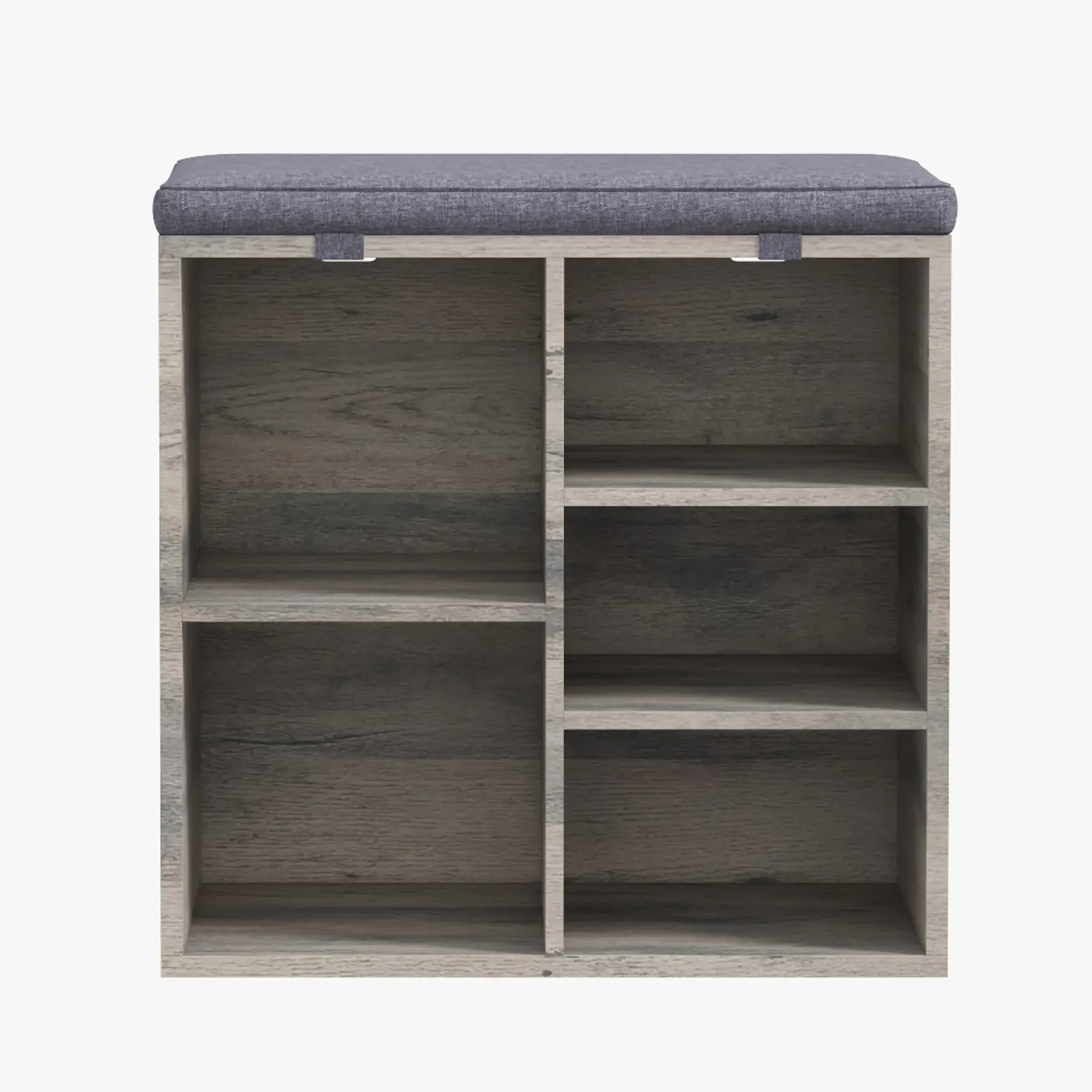 104-Inch Entryway Shoe Storage Bench with Cushion, Side Pocket, 10 Cubbies, Adjustable Shelf and Adjustable Shoe Rack Organizer