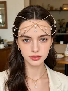 Luxurious Bride Headband for Women, Fashion Bohemian Wedding Hair Accessory, Headpiece, Student Supplies, Girl Jewelry