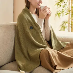 【Power bank not included】Portable USB Heated Blanket Shawl, Portable Heated Shawl, 2025 New USB Zipper Electric Heated Blanket Shawl, Cordless Design, 15s Fast Heating(Excluding power banks)