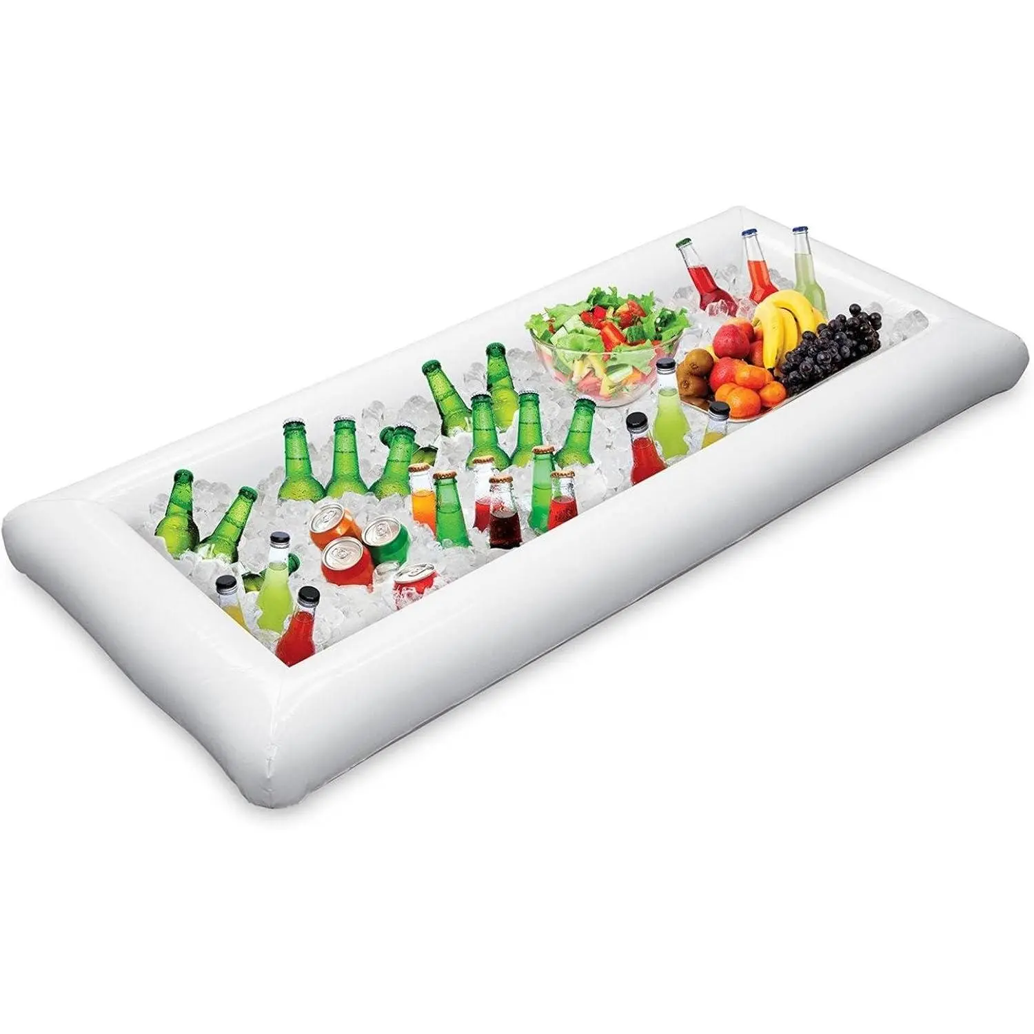 Inflatable Serving Bar Ice Buffet Cooler – Large Food & Drink Serving Tray for BBQ, Picnic, Pool Party, Beach, Luau, Hawaiian & Outdoor Events