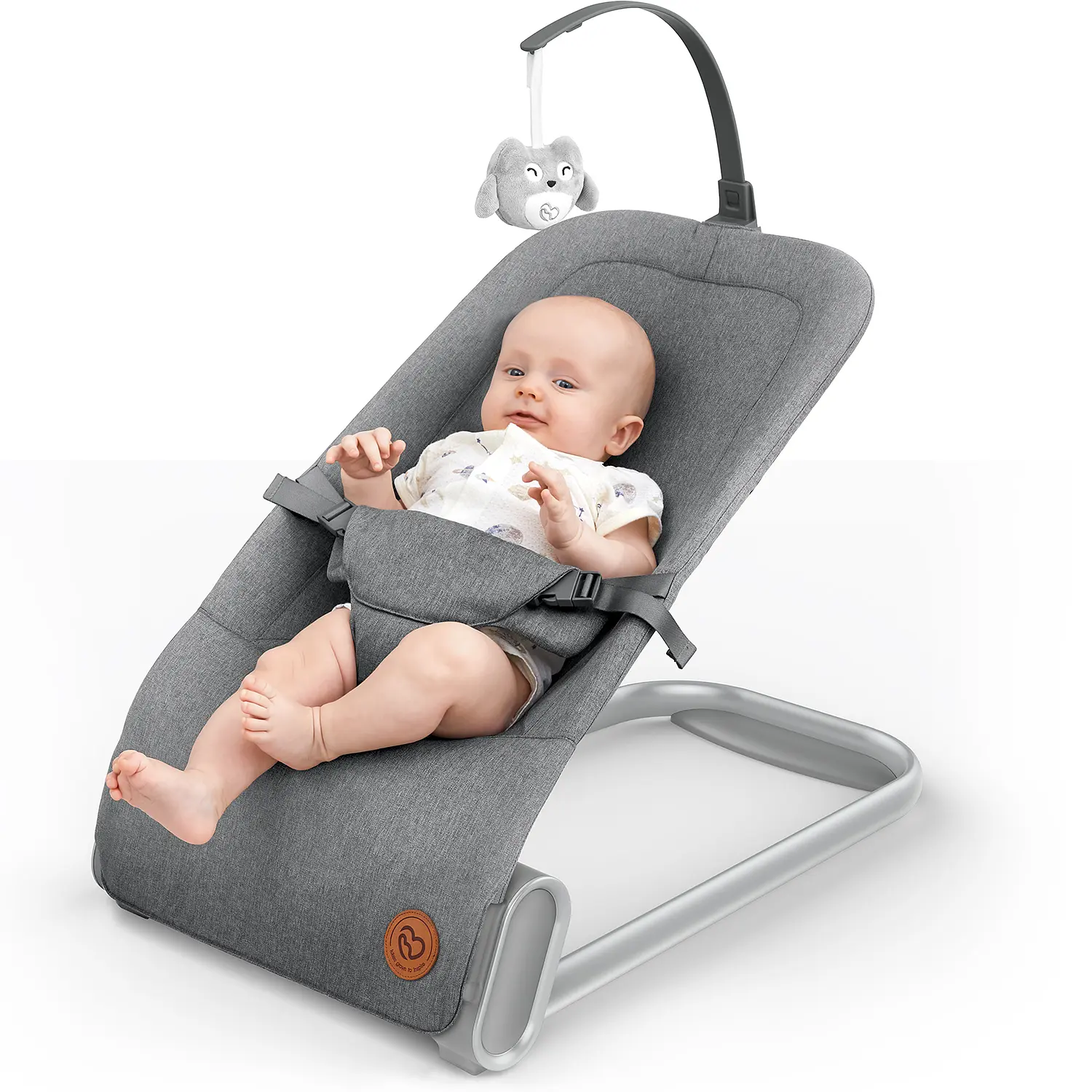 #SummerVibes BabyBond Ergonomic Baby Bouncer Seat for Infant, Safe Infant Chair Rocker with Hanging Toys, Bouncing or Stationary Use, Ideal Baby Shower Gift for Newborn Babies