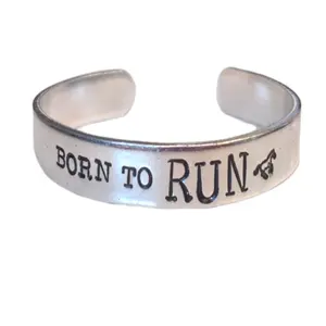Stampede Jewelry Hand Stamped Bracelet Born To Run Unique Cowgirl Quote Adjustable Comfortable Western Inspired Design