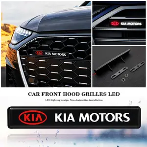 Kia Car Front Grille Emblem Light, High-Visibility Personalized Decoration, Fits Multiple Models, Unique Style Upgrade, Automotive Accessories