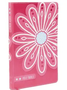 Holy Bible - KJV English Kids' Bible, Leathersoft Pink Thinline Portable Edition, Ideal for Daily Use & Easy Handling, Supports Children's Spiritual Development