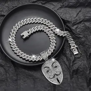 Iced Out Miami Cuban Link Chain for Men Diamond Cut Gold Necklace Hip Hop Bling Bold Statement Piece