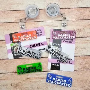 Rabies Vaccinated Badge Tag | Veterinary Badge Charm