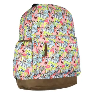Spongebob SquarePants Backpack Patrick Squidward Character Collage Tech Laptop Sleeve Book Bag 16"