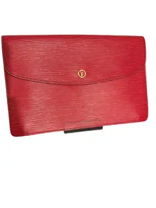 Pre-owned Louis Vuitton leather Clutches & Wristlets Red Epi Envelope Clutch Bag, Luxury Wristlet for Women
