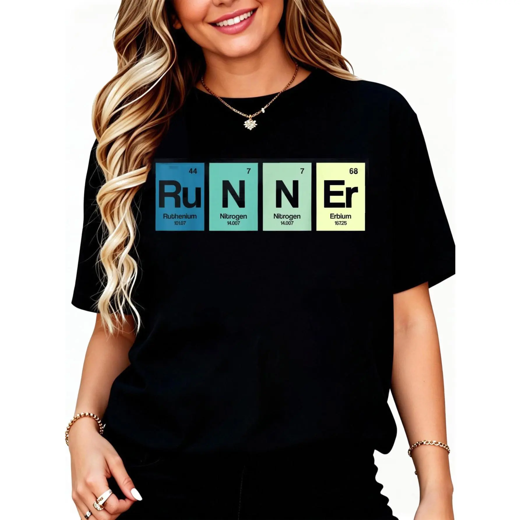 Runner Periodic Table Funy Marathon Runners Science Gift T-Shirt