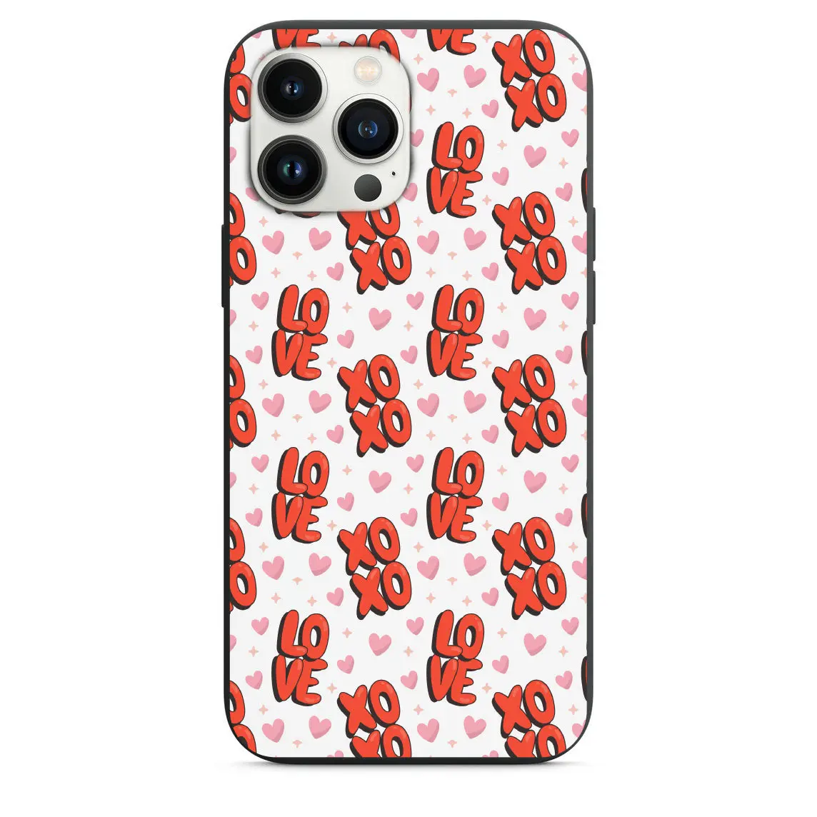 Cute Love XOXO Design Phone Case for iPhone 7 8 X XS XR SE 11 12 13 14 15 Pro Max Mini