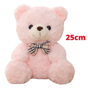 25/35CM Kawaii Teddy Bear Plush Pillow Toys Lovely Bow-Knot Bears Toys Stuffed Soft Animal Dolls Xmas Valentine Gift