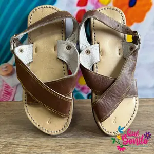 Cruzado Brown Leather Huarache with Tire Sole