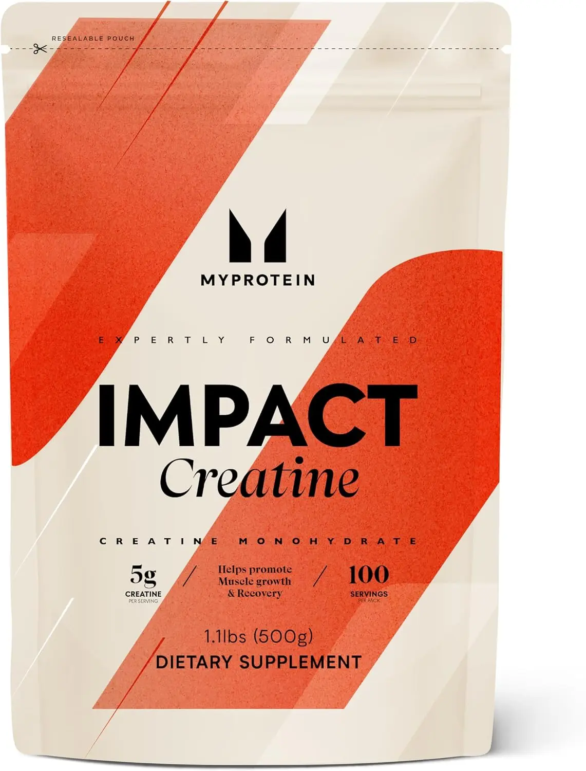 Creatine Monohydrate Powder, 100 Servings (1.1lbs), Pure Unflavored Creatine Powder, Post/Pre Workout Supplement for All Sports & Exercises