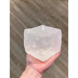 Frosted Matte Jumbo Cheese Cube Stress Ball Big Cheese Non-Bounce Squeeze Ball ASMR Sensory Anti Stress Fidget Toys for Adults