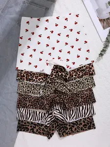 6 Pack Women's Seamless Leopard Print Boyshorts, Comfortable Stretch Fabric for All-Day Wear, Trendy Loungewear for Stylish Ladies, Soft Comfy Panty