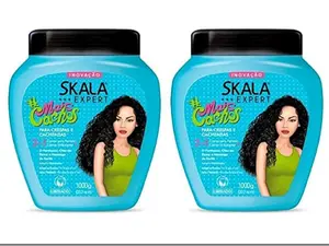 SKALA Mais Cachos Hydrates Curls, Eliminates Frizz, For Curly Hair - 2 IN 1 Conditioning Treatment Cream and Cream To Comb 35.2oz New Conditioner Haircare