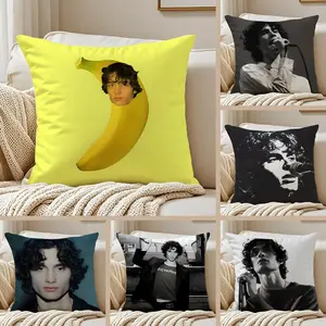 Singer Sombr Cushion Cover All-Season Soft Short Plush Pillow Case, Double-Sided Print Cushion Cover with Hidden Zipper, Washable Skin-Friendly Home Decor