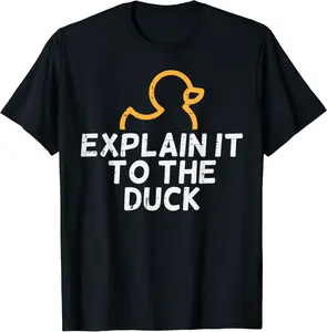 Programmer Explain To The Duck IT Debugging Coding Women Men T-Shirt - Tatyanata Shop 93B0CYHJG6KR