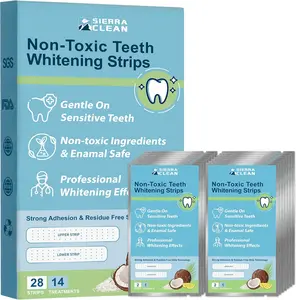 Teeth Whitening Strips for Sensitive Teeth 14 Treatments, Enamel Safe Strips, Dentist Recommended 30 Minutes Fast Results, Teeth Whitener for Coffee Tea Smoking other Stains - 28 Strips Gentle Tooth W(28pcs) Lemon Oral