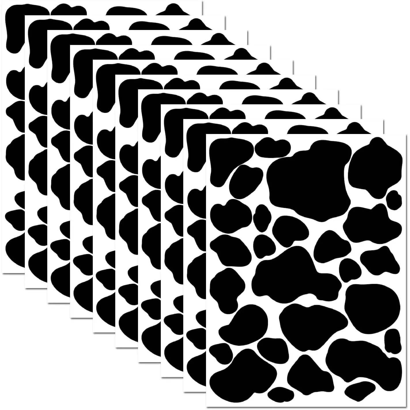 280 Pieces Cow Print Stickers Peel and Stick Vinyl Decals for Wall, Car, Laptop, Water Bottle & Home Decor