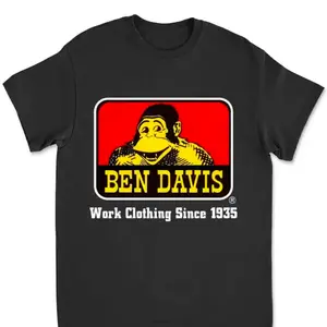 BEN DAVIS Iconic Gorilla Print Design T-Shirt – Men'S Casual Crew Neck T-Shirt, Short Sleeves, Summer Knit Fabric, Slight Stretch, Blending The Classic Brand Logo with Street Art Vibes to Highlight Individuality And a Trendy Style. valentine sweatshirt