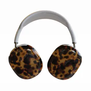 Classy Tortoise Shell Print AirPods Max Case, Chic Brown Leopard Pattern Protective Ear Cup Shells, Retro Headphone Protective Cover, Aesthetic AirPods Case, Stylish Trendy Earbud Case, Gift for Her