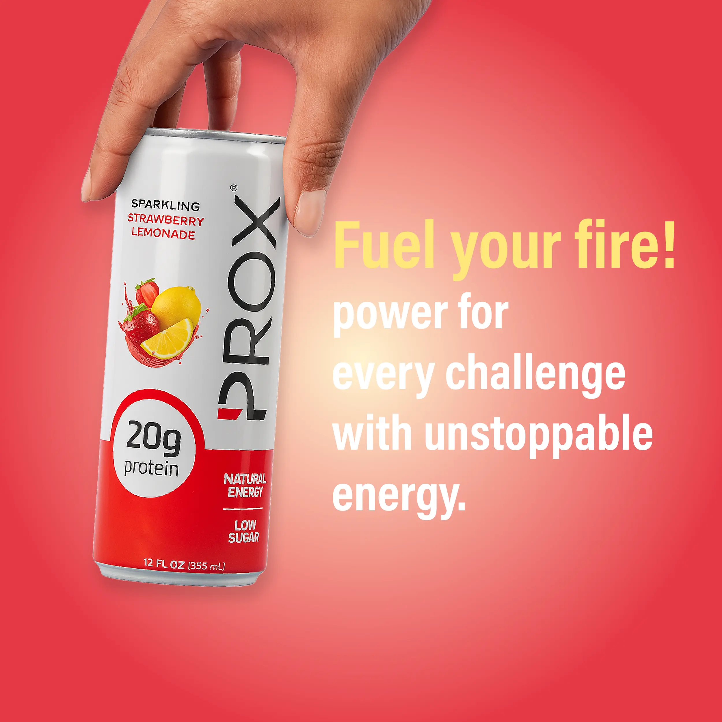 12 pack Prox Hybrid Energy Strawberry Lemonade | 20g Protein