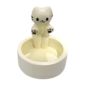 Handmade Ceramic Cat Candle Holder, Cartoon Roasting Claw Kitty Light Stand, Cozy Home Decor Accent Piece, Perfect Gift for Cat Lovers, Ornaments, Room Decor