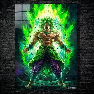 [Sale off up to 65%] [No frame, Free Ship] Broly Metal Wall Art: Dragon Ball Z Anime Decor, Custom UV Print