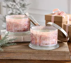 HomeWorx by Slatkin & Co. S/2 18oz Christmas Morning Candles