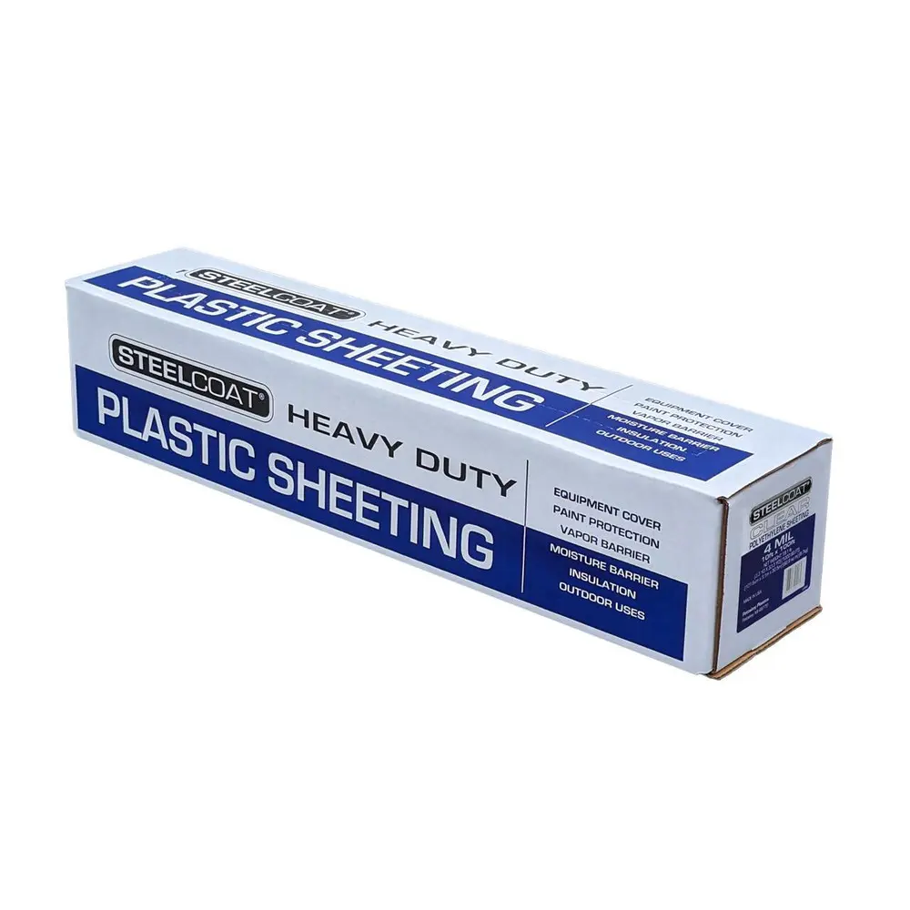 Steelcoat Clear Polythene Sheeting 4 Mil 10ft x 100ft Made in USA Petoskey Plastics