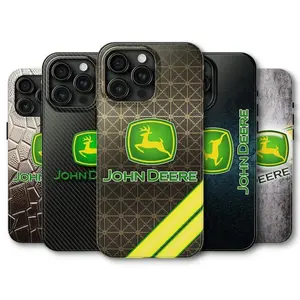Retro John Deere Tractor Graphic Tough Shockproof Phone Case for iPhone 11 12 13 14 15 16 17 Pro Max Plus