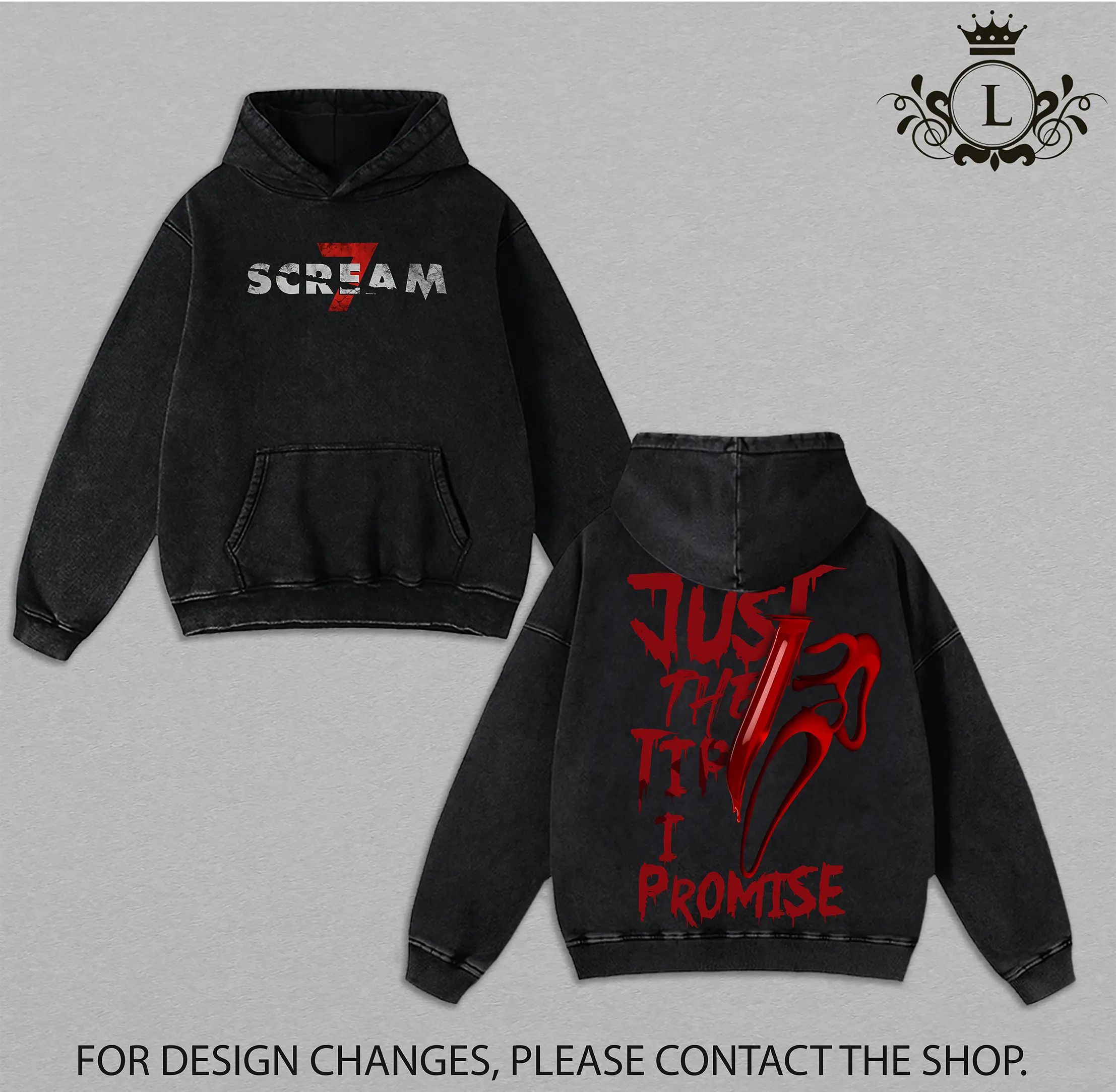 Just The Tip I Promise Ghostface Tee Scream 7 Horror Movie Graphic Hoodie Bloody Knife Vintage Washed Tee Retro 90s Slasher Film Merch Oversized Streetwear Aesthetic Unisex Spooky Season Top Gift