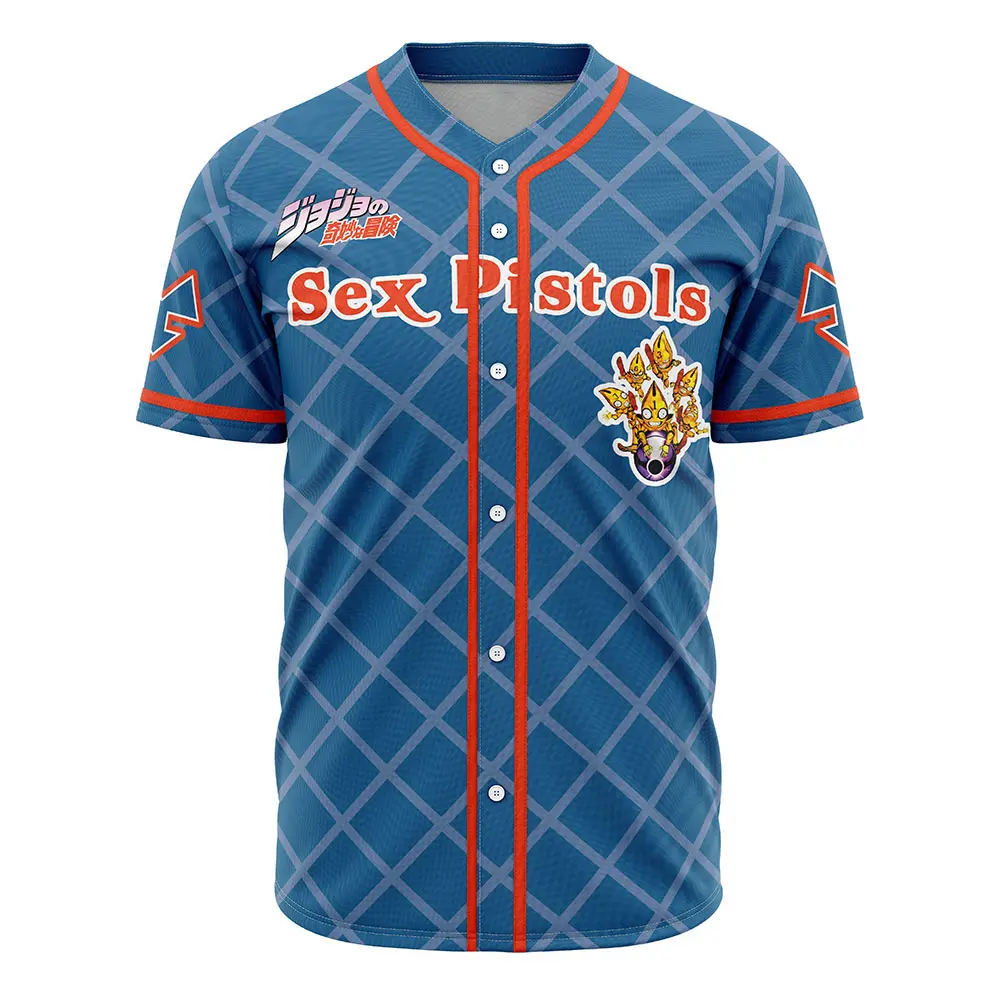Men's Jojo’s Bizarre Adventure Guido Mista 6 Bullets Professional Baseball Jersey, Sports & Outdoor Clothing Top