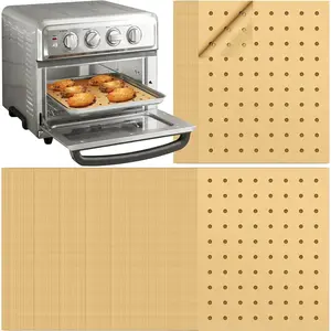 150pcs 9x11 Inch Perforated Rectangular Disposable Parchment Paper Liners Basket Liner Accessories For XL Air Fryer Toaster Oven