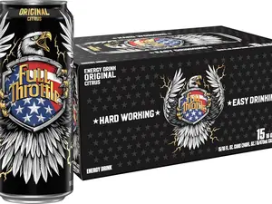 Full Throttle Citrus: Hard-Working Energy Drink. 16 Fl oz (Pack of 15)